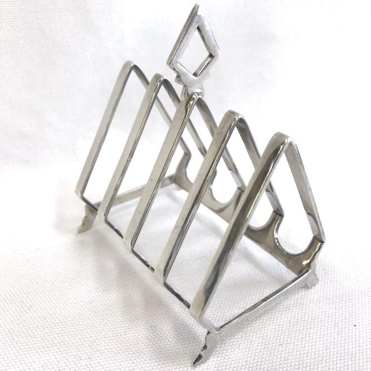 Vintage Silver Plate 4-Slice Triangular Toast Rack